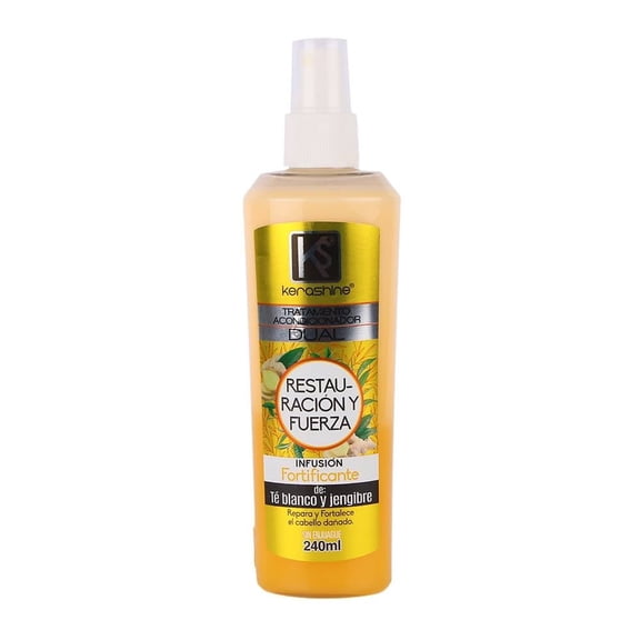 Tratamiento acondicionador Kerashine de té blanco y jengibre 240 ml