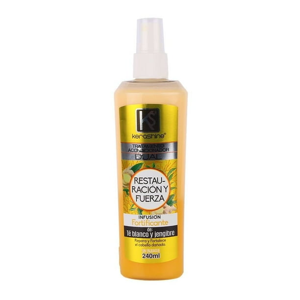 Tratamiento acondicionador Kerashine de té blanco y jengibre 240 ml