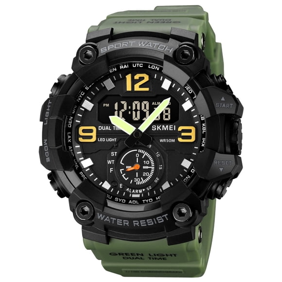 Pisexur Electronics para hombres Reloj digital para hombre con retroiluminación LED, resistente al agua, con alarma y cronómetro. Reloj deportivo informal para hombres y niños. Electrónica para niños