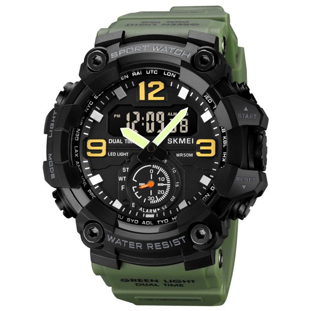 Pisexur Electronics para hombres Reloj digital para hombre con retroiluminación LED, resistente al agua, con alarma y cronómetro. Reloj deportivo informal para hombres y niños. Electrónica para niños