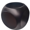 thumbnail image 1 of Maceta de fiba de vidrio FibraFormas Modelo Ball Chico Chocolate, 1 of 3