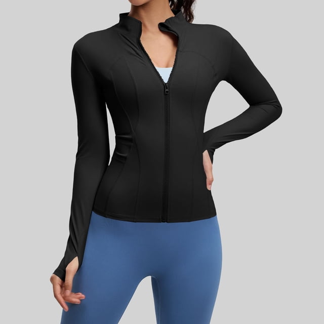 TaTaai Ladies Slim Fit Yoga Sports Jacket Fashion Nude Feeling Tight Fitness Outerwear for Running Training Workout Gym Daily Wear Gift