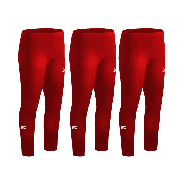 ZAPARI Licra Deportiva Larga Interior para niño, Mallas Deportivas para Hombre. Leggins de Compresió rojo M