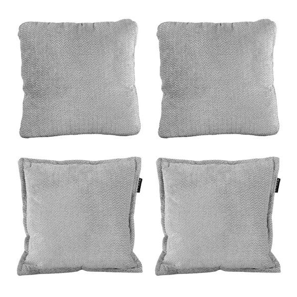 Set de 4 Cojines Kappa ZIta (2 Cuadrados + 2 Cuadrados Grandes) Gris Bart