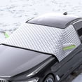 thumbnail image 4 of Cubierta de nieve para parabrisas de coche y protección contra heladas | Protector de parabrisas de invierno de papel de aluminio grueso 70x50 pulgadas | Encaja con coches, SUV, camiones, 4 of 9