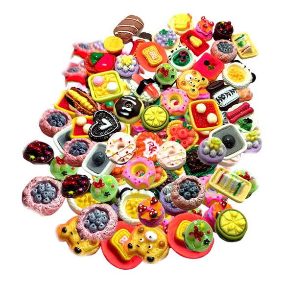 Juguete de juguete de comida en miniatura de 100 piezas Juguete Juguete Juguete Juguete de cocina Juguete para papelería