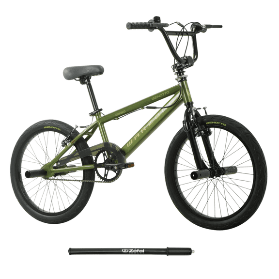 Combo Bicicleta BENOTTO Warzone R20 1V con Bomba de aire
