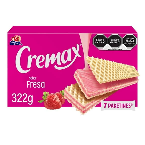 Galletas Cremax con relleno sabor fresa 322 g