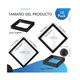 thumbnail image 3 of 20 Pcs Expositor 3d Joyería Marco Flotante Negro 9×9 y 11×11cm Lab.G Negro, 3 of 5