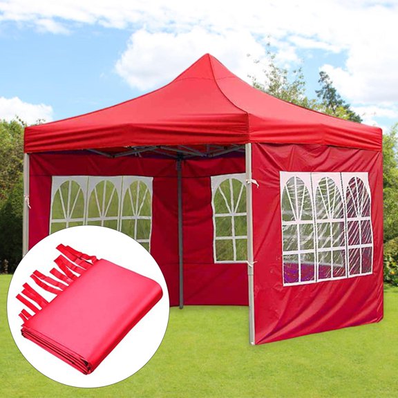 Gazebo de de 3X2m con ventana romana inconfundible, toldo impermeable, toldo de pared lateral Oxford, Gazebo instantáneo, parasol de pared rojo
