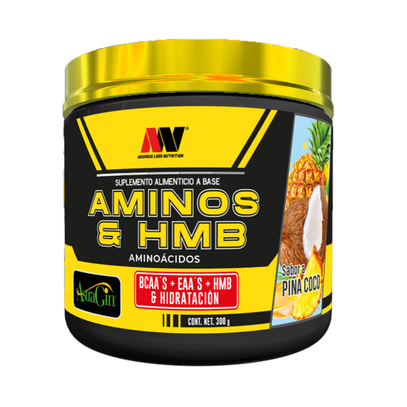 Aminoácidos con HMB e Hidratación Advance Labs Aminos & HMB Astragin Guayaba 30 Serv 300g