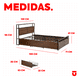 thumbnail image 5 of Base para Cama Matrimonial Box con Luces LED y Espacio de Almacenamiento Cabecera Antideslizante y sin Ruido Estructura Metalica Resistente para Recamara Moderna, 5 of 7