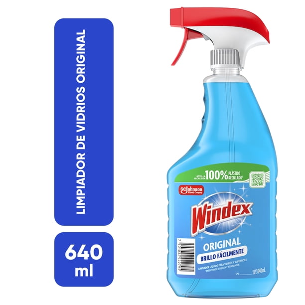 Imagen 2 de Limpiador Líquido para Vidrios y Superficies Windex Original 640 ml
