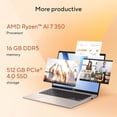thumbnail image 4 of Laptop ASUS Vivobook 14 AMD Ryzen AI 7 350 16GB RAM 512GB SSD 14 Pulgadas Windows 11 Home, 4 of 5