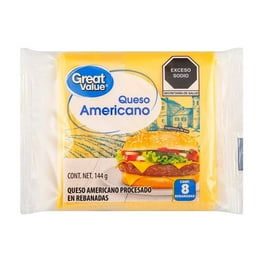 Queso americano Great Value en rebanadas 144 g