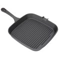 thumbnail image 4 of Grill Pan Nonstick Design Heat Resistant Handle Fast Heat Conduction Iron Stripe Frying Steak Skillet for Home Kitchen 22cm-OEIN, 4 of 5