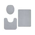 thumbnail image 2 of Juego de 3 alfombrillas de baño | Alfombras absorbentes y antideslizantes de poliéster | Modernas fundas para alfombras de baño en gris oscuro, caqui y verde | Alfombrillas de secado rápido para, 2 of 5