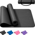 thumbnail image 1 of Tapete de Yoga Centurfit Fitness Portatil Negro 10 mm, 1 of 9