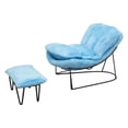 thumbnail image 3 of Mecedora Chaise Longue a escala 1/6, miniatura de tela suave, piezas para modelos de hobby Azul, 3 of 9