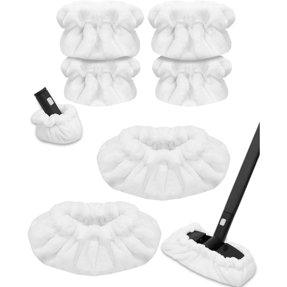 Almohadillas de Microfibra Reutilizables Compatibles con el Limpiador de Vapor Dupray, Almohadillas de Repuesto para Trapeador, Paños Reutilizables y Pequeños Gorros