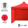 thumbnail image 2 of Carpa 3 x 3 Metros Toldo Lona Impermeable Plegable Para Jardin Color Rojo Practiksa  Carpa con Pared, 2 of 5
