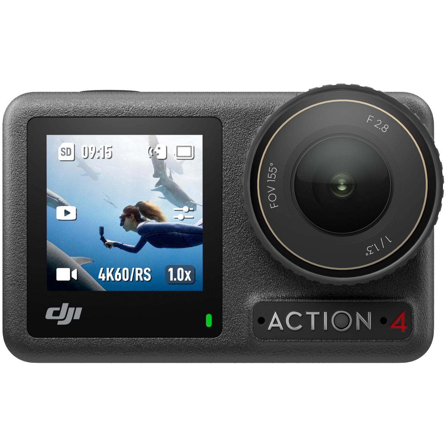 Camara DJI Osmo Action 4 Sumergible 4K UHD Pantalla Dual Objetivo 155° 48kHz 160min negro
