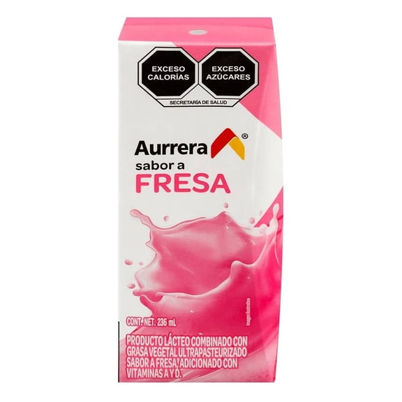 Producto Lácteo Combinado Aurrera sabor fresa 236 ml