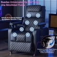 thumbnail image 4 of Sillon Masajeador, Sillon Reclinable Adultos 8 Modos de Masaje con Soporte Lumbar, Reposapiés Retráctil, Reposabrazos y Reposacabezas Ajustables, Ruedas 360°, para Sala y Dormitorio (Negro), 4 of 9