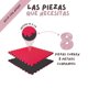 thumbnail image 2 of Piso Tatami 8m² 8pz Artes Marciales Gym Foamy 100x100x2cm Rojo/Negro, 2 of 5