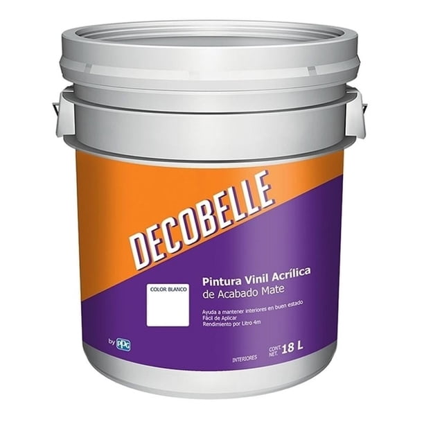 Pintura Decobelle Color Blanco 18 Litros