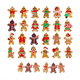thumbnail image 1 of 30pz Adornos De Hombre Jengibre Decoración Arbol Navidad Kit CAFE, 1 of 4
