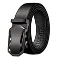 thumbnail image 1 of Cinturón de hebilla automática de cuero sintético negro ajustable para hombre. Estilo B, 1 of 9