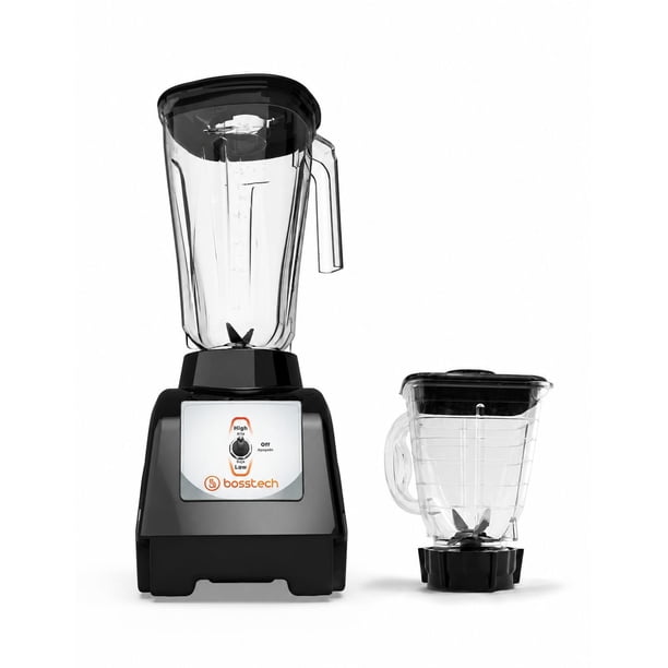 Set Licuadora Bossthec 750W 2L Irrompible + Procesador 750ml 2 Vel Negra
