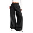 thumbnail image 3 of RKSTN Wide Leg Sweatpants for Women Plus Size High Waist Wide Leg Athletic Jogger Pants Womens Casual Solid Baggy Comfy Drawstring Running Gym Fitness Sport Pant with Pockets, 3 of 9