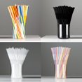thumbnail image 2 of Nvzi Disposable Plastic Flexible Bendable Drinking Straws 100Pcs Straws for Juice Drinks-Green, 2 of 5