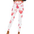 thumbnail image 2 of TaTaai Valentine's Day Print Stretchy Non-see-through Women Tight Fit Yoga Pants High Waisted Elastic Breathable Workout Gym Casual Daily Wear Full Length Leggings Gift, 2 of 8