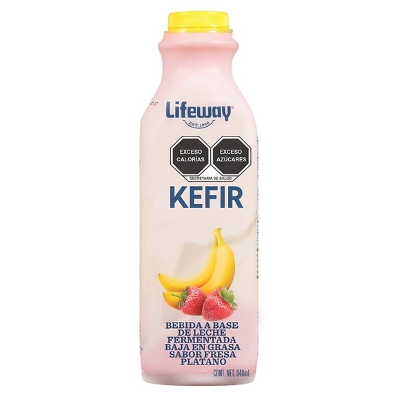 Bebida a base de leche Lifeway Kefir sabor fresa plátano 946 ml