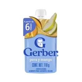 Papilla Para Bebé Gerber Sabor Pera y mango Pouch de 110 g