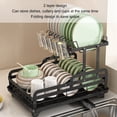 thumbnail image 3 of Estante Para Secar Platos De Doble Nivel, Estante De Almacenamiento Plegable Para Encimera De Cocina, Estante Escurridor, Diseño Ventilado, Organizador Multiusos Con Material De, 3 of 7