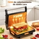 thumbnail image 2 of Sandwichera Eléctrica Panini Parrilla Antiadherente 750w, 2 of 7