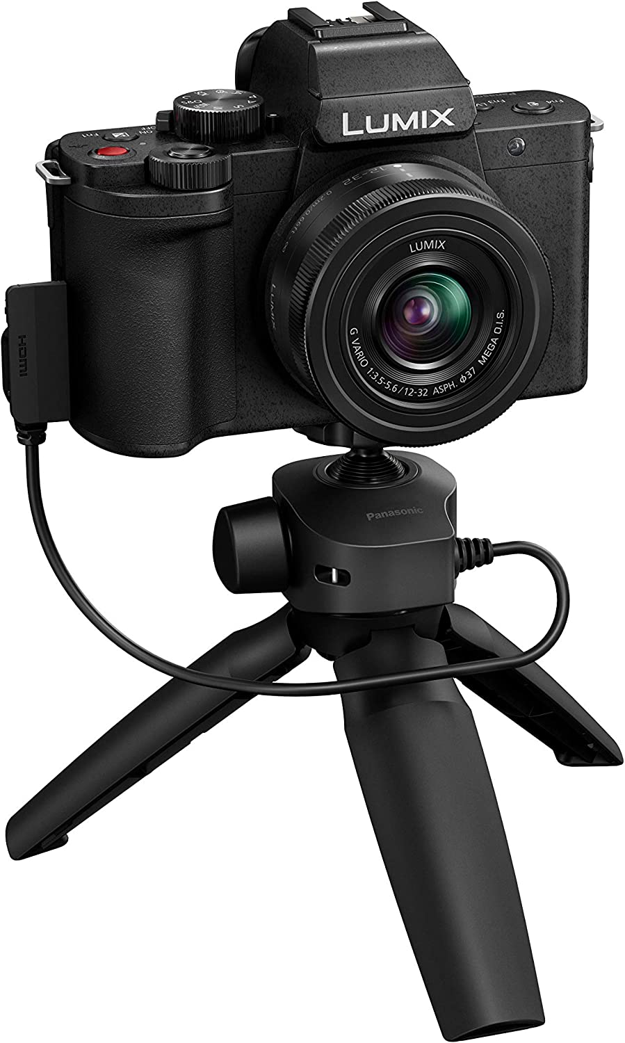 Panasonic LUMIX G100 4k Mirrorless Camera, Lightweight Camera for Photo and Video, Built-in Microphone, Micro Four Thirds with 12-32mm Lens, 5-Axis Hybrid I.S, 4K 24p 30p Video, DC-G100KK (Black) Panasonic DC-G100VK