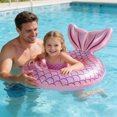 thumbnail image 4 of Mermaids Inflatable Ring For Kids Sequin Glitter Pool Toddler Child Mermaids Tail Summer Floatie, 4 of 6