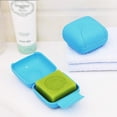 thumbnail image 4 of Travel Soap Box Handmade Waterproof Leakproof Square Small Soap Dish Sealed Box Portable Outdoor Accessories 2 Pcs Blue, 4 of 5