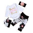 thumbnail image 3 of Qarigey 4 Uds. Ropa para bebé recién nacido, mono, mono, pantalones, diadema, sombrero, conjunto de 0 a 6 meses Prendas para la parte del cuerpo, 3 of 6