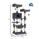 thumbnail image 2 of Torre para Gatos Bluelander 2 M Hamaca Rascador Múltiples Niveles Gris Claro, 2 of 2