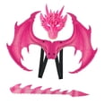 thumbnail image 3 of Conjuntos de alas de cola de dinosaurio, juguetes de dragón, ropa de Halloween, decoración, cosplay, dragón Rojo, 3 of 7