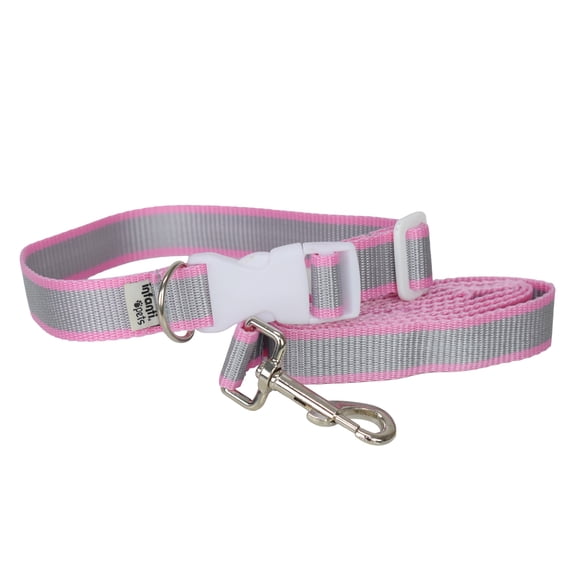 Juego de correa con collar Infanti Pets rosa extra grande