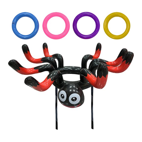 Juego inflable de lanzamiento de arañas para niños, juego inflable de lanzamiento de Halloween, juguetes de fiesta Rojo
