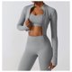 thumbnail image 2 of Chaqueta de Yoga for mujer, chaqueta de Yoga deportiva for correr al aire libre con cremallera, chaqueta de manga larga, ropa de Yoga de secado rápido for niñas, 2 of 7