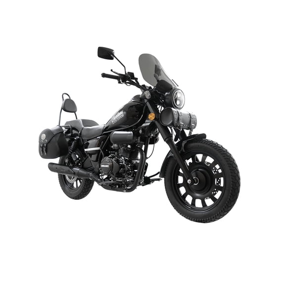 Motocicleta Clasica Negra Custom